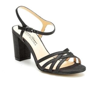 Badgley Mischka American Glamour Xandra Block Heel Sandals Special Occasion Shoe